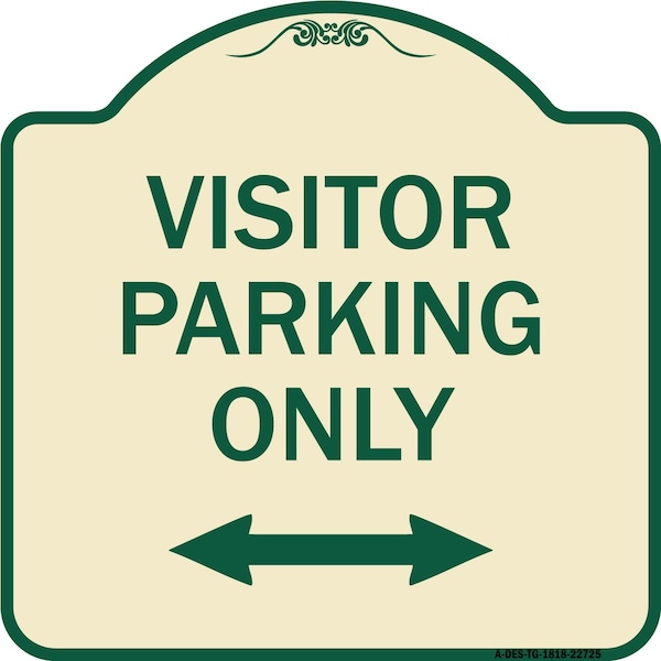 Signmission Visitor Parking Visitor Parking Heavy-Gauge Aluminum Architectural Sign, 18" x 18", TG-1818-22725 A-DES-TG-1818-22725 - main